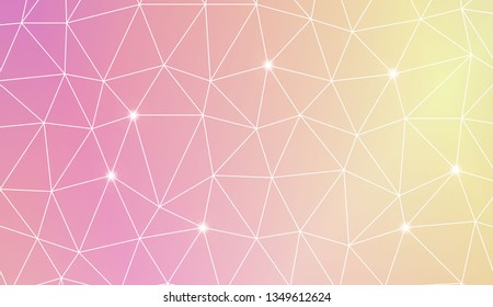 Template background with curved line. Triangles style. For interior wallpaper, smart design, fashion print. Vector illustration. Creative gradient color