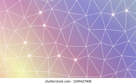 Template background with curved line. Triangles style. For interior wallpaper, smart design, fashion print. Vector illustration. Creative gradient color