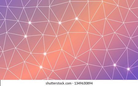 Template background with curved line. Triangles style. For your home interior wallpaper, fashion print. Vector illustration. Blurred Background, Smooth Gradient Texture Color