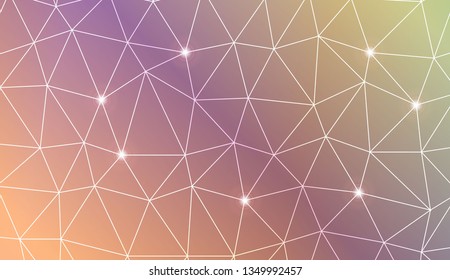Template background with curved line. Triangles style. For your home interior wallpaper, fashion print. Vector illustration. Blurred Background, Smooth Gradient Texture Color