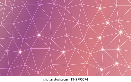 Template background with curved line. Triangles style. For interior wallpaper, smart design, fashion print. Vector illustration. Abstract Gradient Soft Colorful Background