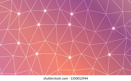 Template background with curved line. Triangles style. For interior wallpaper, smart design, fashion print. Vector illustration. Abstract Gradient Soft Colorful Background