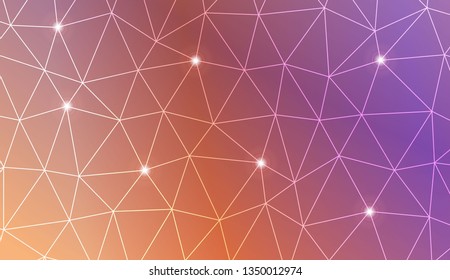 Template background with curved line. Triangles style. For interior wallpaper, smart design, fashion print. Vector illustration. Abstract Gradient Soft Colorful Background
