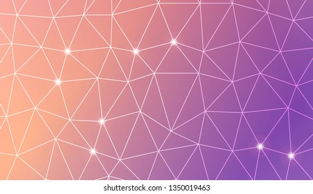 Template background with curved line. Triangles style. For interior wallpaper, smart design, fashion print. Vector illustration. Abstract Gradient Soft Colorful Background