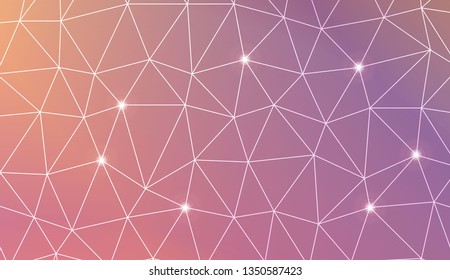 Template background with curved line. Triangles style. For interior wallpaper, smart design, fashion print. Vector illustration. Abstract Gradient Soft Colorful Background