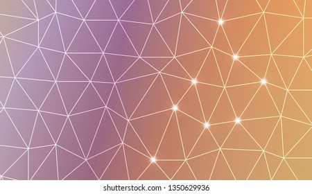 Template background with curved line. Triangles style. For your home interior wallpaper, fashion print. Vector illustration. Blurred Background, Smooth Gradient Texture Color