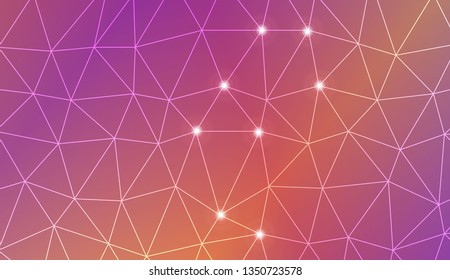 Template background with curved line. Triangles style. For your home interior wallpaper, fashion print. Vector illustration. Blurred Background, Smooth Gradient Texture Color