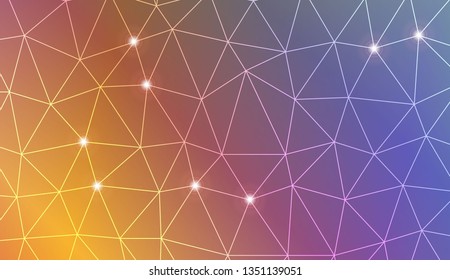 Template background with curved line. Triangles style. For your home interior wallpaper, fashion print. Vector illustration. Blurred Background, Smooth Gradient Texture Color