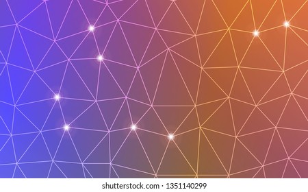 Template background with curved line. Triangles style. For your home interior wallpaper, fashion print. Vector illustration. Blurred Background, Smooth Gradient Texture Color