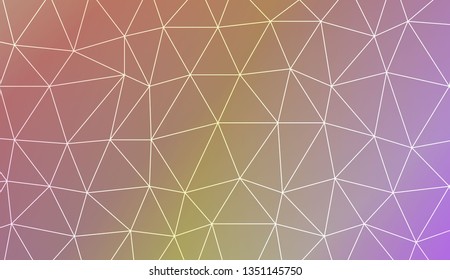 Template background with curved line. Triangles style. For your home interior wallpaper, fashion print. Vector illustration. Blurred Background, Smooth Gradient Texture Color
