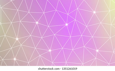 Template background with curved line. Triangles style. For interior wallpaper, smart design, fashion print. Vector illustration. Creative gradient color
