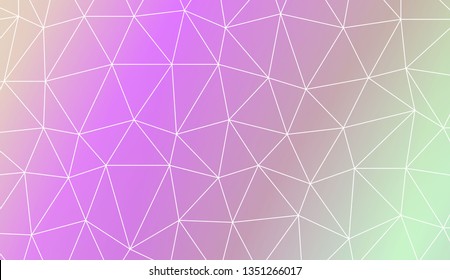 Template background with curved line. Triangles style. For interior wallpaper, smart design, fashion print. Vector illustration. Creative gradient color