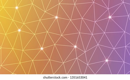Template background with curved line. Triangles style. For your home interior wallpaper, fashion print. Vector illustration. Blurred Background, Smooth Gradient Texture Color