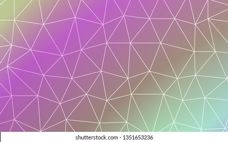 Template background with curved line. Triangles style. For interior wallpaper, smart design, fashion print. Vector illustration. Creative gradient color