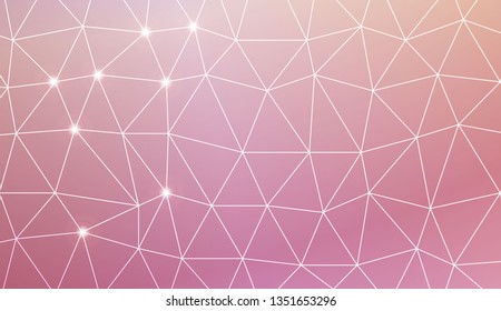 Template background with curved line. Triangles style. For interior wallpaper, smart design, fashion print. Vector illustration. Creative gradient color