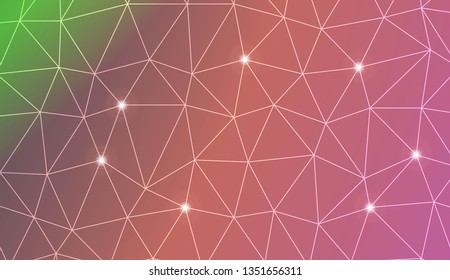 Template background with curved line. Triangles style. For your home interior wallpaper, fashion print. Vector illustration. Blurred Background, Smooth Gradient Texture Color