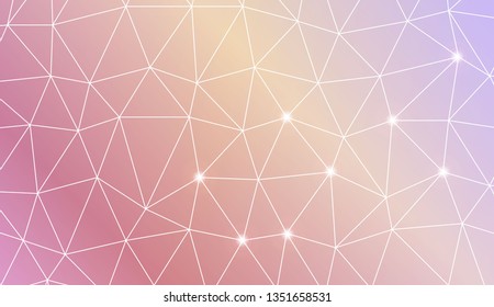 Template background with curved line. Triangles style. For interior wallpaper, smart design, fashion print. Vector illustration. Creative gradient color