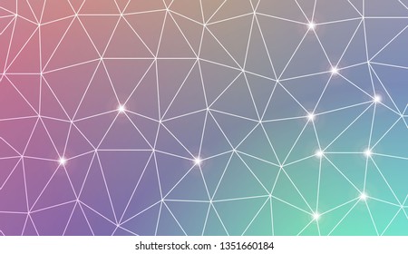 Template background with curved line. Triangles style. For your home interior wallpaper, fashion print. Vector illustration. Blurred Background, Smooth Gradient Texture Color