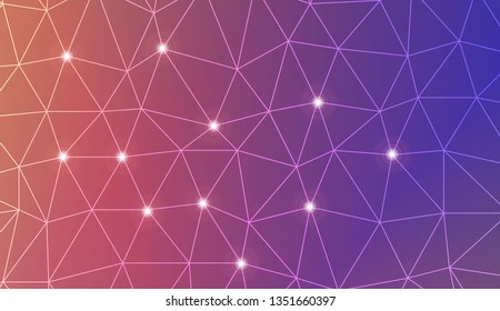 Template background with curved line. Triangles style. For your home interior wallpaper, fashion print. Vector illustration. Blurred Background, Smooth Gradient Texture Color