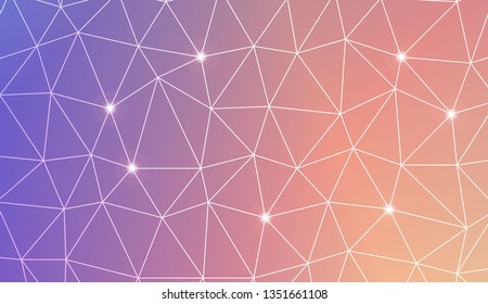 Template background with curved line. Triangles style. For your home interior wallpaper, fashion print. Vector illustration. Blurred Background, Smooth Gradient Texture Color