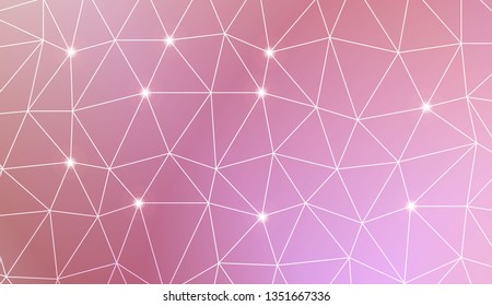 Template background with curved line. Triangles style. For interior wallpaper, smart design, fashion print. Vector illustration. Creative gradient color