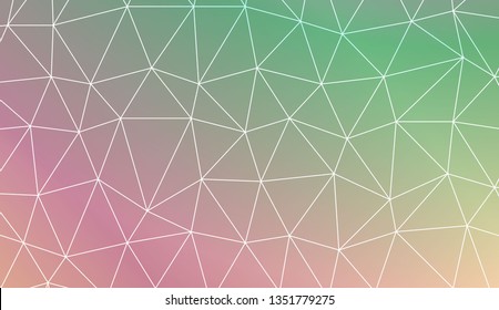 Template background with curved line. Triangles style. For interior wallpaper, smart design, fashion print. Vector illustration. Abstract Gradient Soft Colorful Background