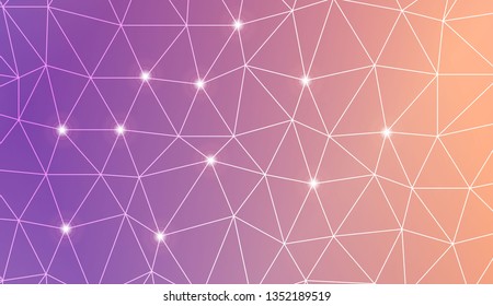 Template background with curved line. Triangles style. For interior wallpaper, smart design, fashion print. Vector illustration. Abstract Gradient Soft Colorful Background