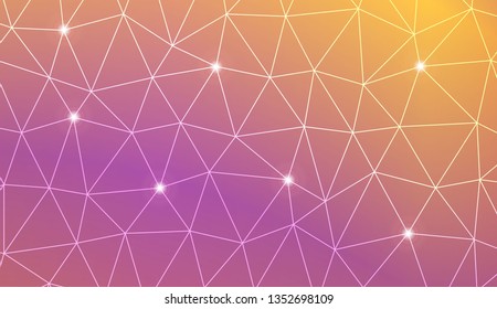 Template background with curved line. Triangles style. For your home interior wallpaper, fashion print. Vector illustration. Blurred Background, Smooth Gradient Texture Color