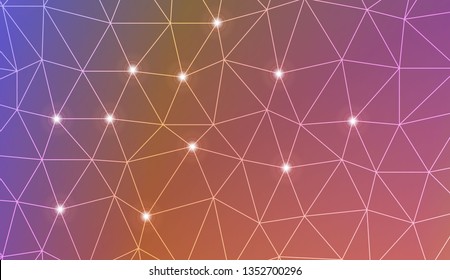 Template background with curved line. Triangles style. For your home interior wallpaper, fashion print. Vector illustration. Blurred Background, Smooth Gradient Texture Color