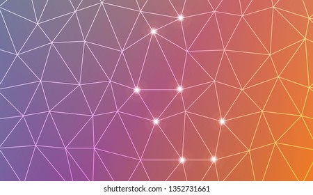 Template background with curved line. Triangles style. For your home interior wallpaper, fashion print. Vector illustration. Blurred Background, Smooth Gradient Texture Color