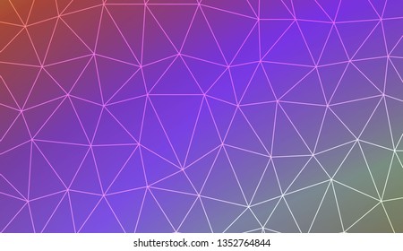 Template background with curved line. Triangles style. For your home interior wallpaper, fashion print. Vector illustration. Blurred Background, Smooth Gradient Texture Color