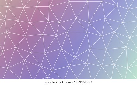 Template background with curved line. Triangles style. For interior wallpaper, smart design, fashion print. Vector illustration. Creative gradient color
