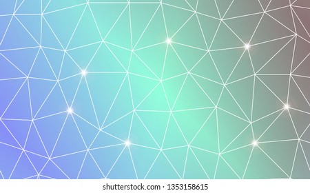 Template background with curved line. Triangles style. For interior wallpaper, smart design, fashion print. Vector illustration. Creative gradient color