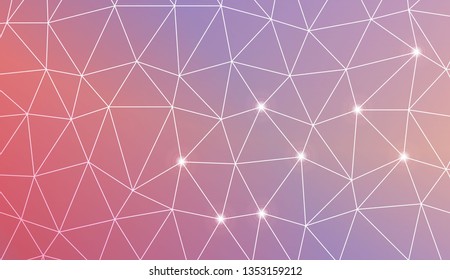 Template background with curved line. Triangles style. For your home interior wallpaper, fashion print. Vector illustration. Blurred Background, Smooth Gradient Texture Color