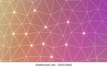 Template background with curved line. Triangles style. For interior wallpaper, smart design, fashion print. Vector illustration. Creative gradient color
