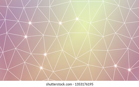 Template background with curved line. Triangles style. For interior wallpaper, smart design, fashion print. Vector illustration. Creative gradient color