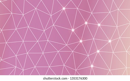 Template background with curved line. Triangles style. For interior wallpaper, smart design, fashion print. Vector illustration. Creative gradient color