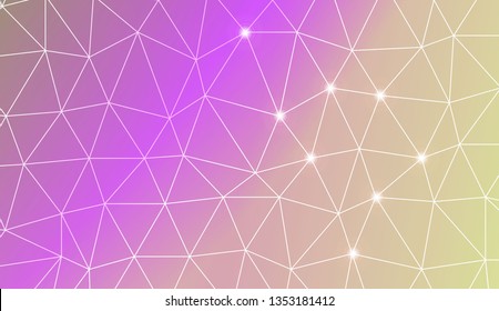 Template background with curved line. Triangles style. For interior wallpaper, smart design, fashion print. Vector illustration. Creative gradient color