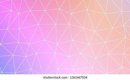 Template background with curved line. Triangles style. For interior wallpaper, smart design, fashion print. Vector illustration. Abstract Gradient Soft Colorful Background