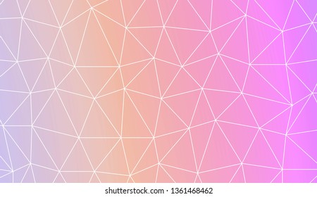 Template background with curved line. Triangles style. For interior wallpaper, smart design, fashion print. Vector illustration. Abstract Gradient Soft Colorful Background