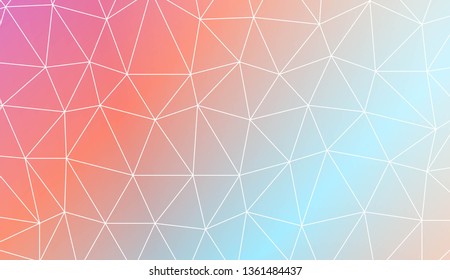 Template background with curved line. Triangles style. For interior wallpaper, smart design, fashion print. Vector illustration. Abstract Gradient Soft Colorful Background