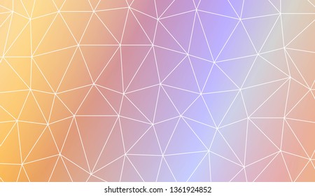 Template background with curved line. Triangles style. For interior wallpaper, smart design, fashion print. Vector illustration. Abstract Gradient Soft Colorful Background