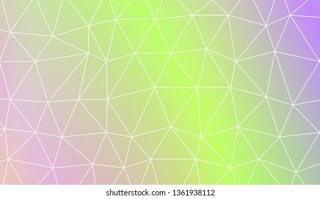 Template background with curved line. Triangles style. For interior wallpaper, smart design, fashion print. Vector illustration. Abstract Gradient Soft Colorful Background