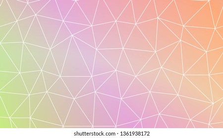 Template background with curved line. Triangles style. For interior wallpaper, smart design, fashion print. Vector illustration. Abstract Gradient Soft Colorful Background