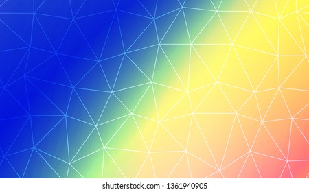 Template background with curved line. Triangles style. For interior wallpaper, smart design, fashion print. Vector illustration. Abstract Gradient Soft Colorful Background
