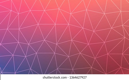 Template background with curved line. Triangles style. For interior wallpaper, smart design, fashion print. Vector illustration. Abstract Gradient Soft Colorful Background