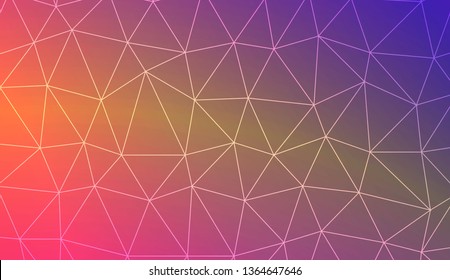 Template background with curved line. Triangles style. For interior wallpaper, smart design, fashion print. Vector illustration. Abstract Gradient Soft Colorful Background