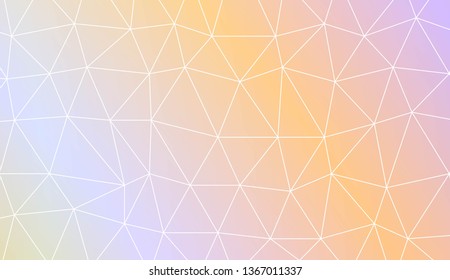 Template background with curved line. Triangles style. For interior wallpaper, smart design, fashion print. Vector illustration. Abstract Gradient Soft Colorful Background