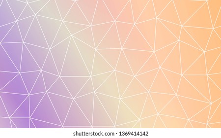 Template background with curved line. Triangles style. For interior wallpaper, smart design, fashion print. Vector illustration. Abstract Gradient Soft Colorful Background