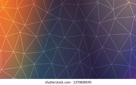 Template background with curved line. Triangles style. For interior wallpaper, smart design, fashion print. Vector illustration. Abstract Gradient Soft Colorful Background